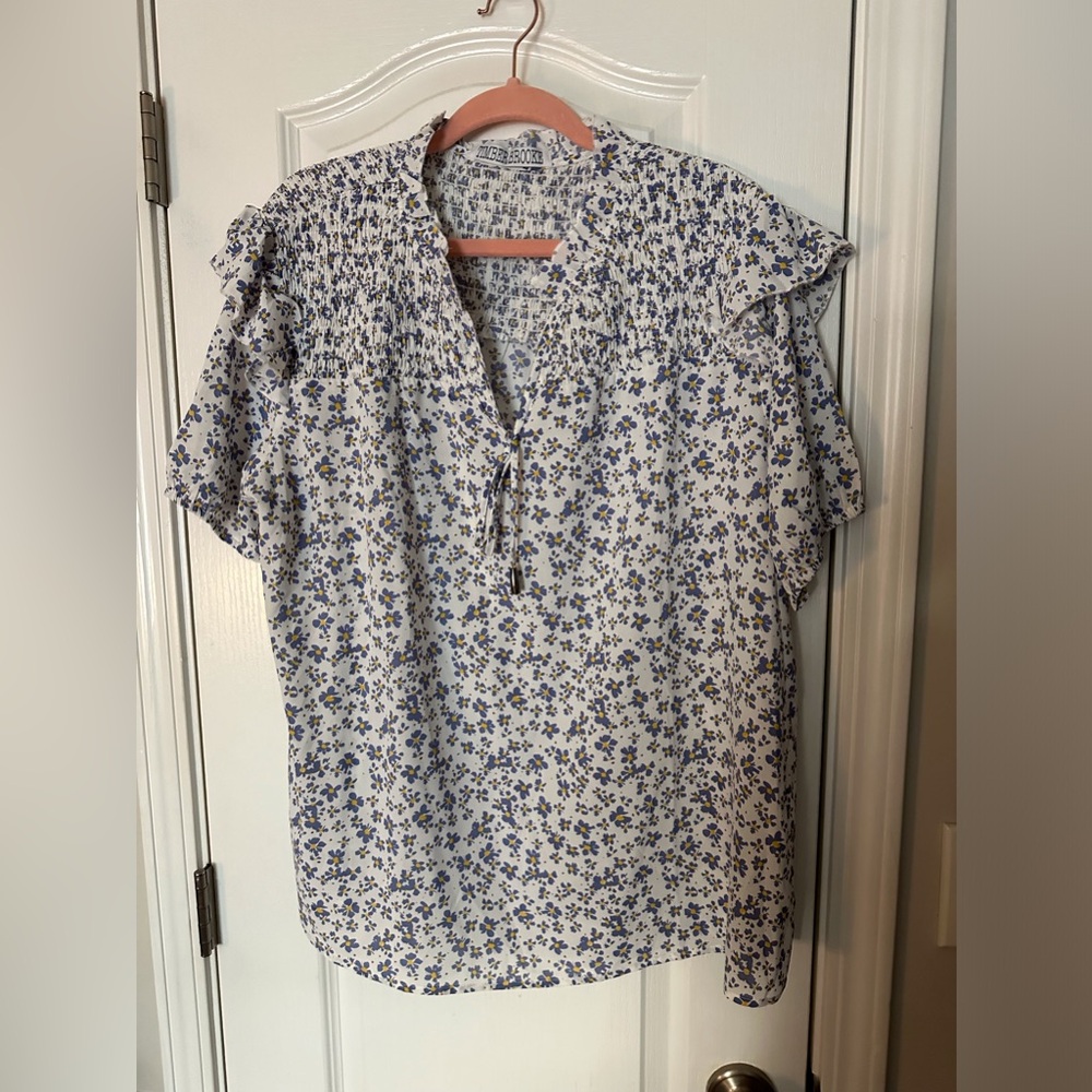 Timber Brooke SS Tie Front Blouse XL